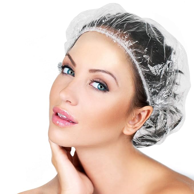 Disposable Shower Caps 100 Pcs by AIDIQIU