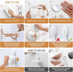 LEVERLOC Soap Dish Holder for Shower, Double Layer Suction Cup Wall Mounte Self - Image 6