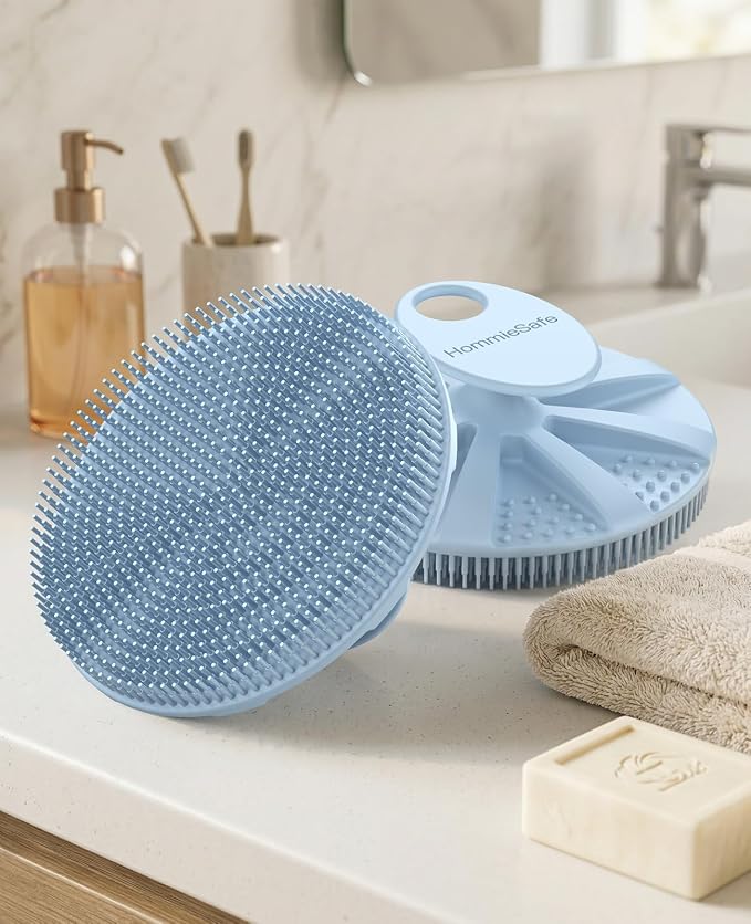1 Pack Soft Silicone Shower Brush Body Wash Bath Exfoliating Skin Massage - Image 7
