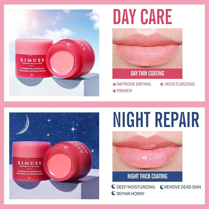 KIMUSE Lip Mask Set, Moisturize & Nourish, Cracked Dry Lips, Intense Hydration - Image 6
