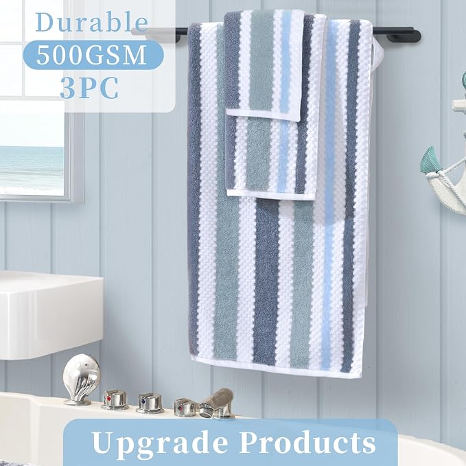 Waffle Towels for Bathroom-Quick Dry | Thick | Lightweight | 540GSM, Large Bath - Image 4