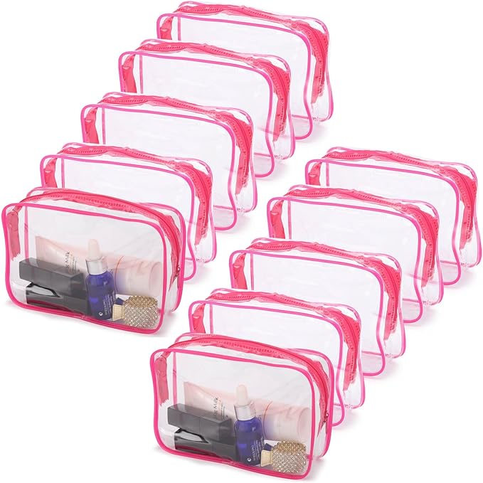 Tbestmax 10 Pcs Clear Cosmetic Bags Small Makeup Bags Portable Waterproof by Tbestmax