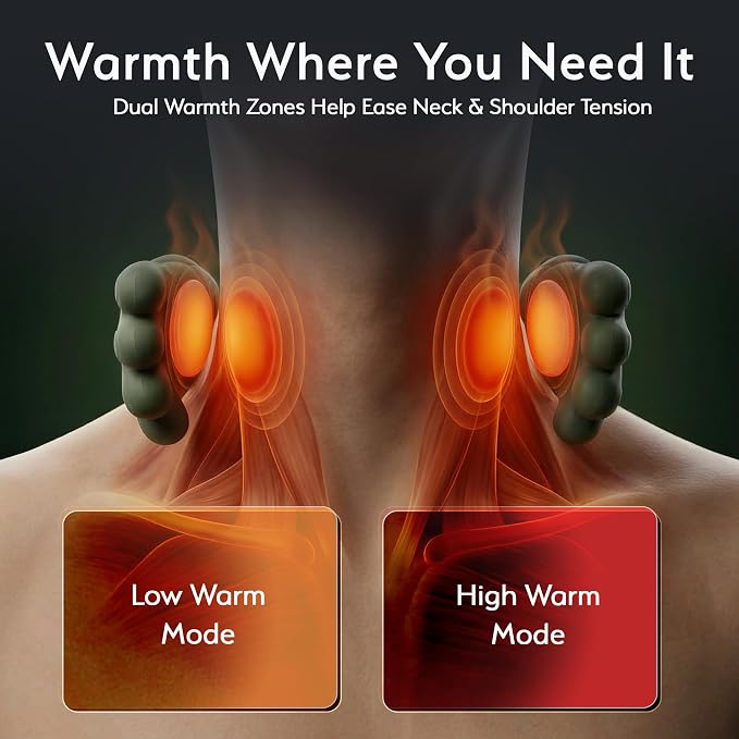 Neck Massager with Heat for Pain Relief – Shoulder & Neck Massager with Hands - Image 3