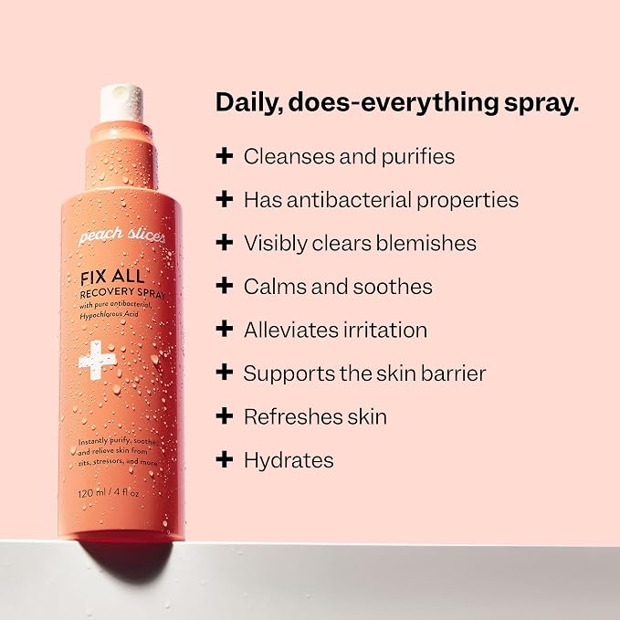 Peach Slices - Fix All Recovery Spray - Purify, & Relieve - Zits, & Redness - - Image 2