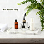 Karibiber Luxury Marble Vanity Tray, Bathroom Tray Countertop, Bianco - Image 6