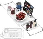 Bathtub Tray for Large Soaking Tub Table Tray Expandable Tub Shelf for Bathtub - Image 10