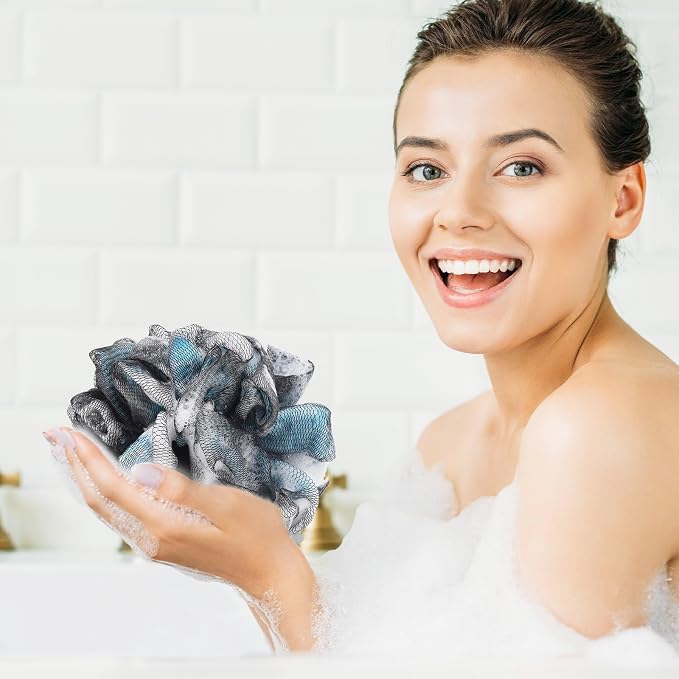 Loofah Sponge 60g/Piece, Bath Sponge Pouf Shower Loofah Body Scrubber - Image 6