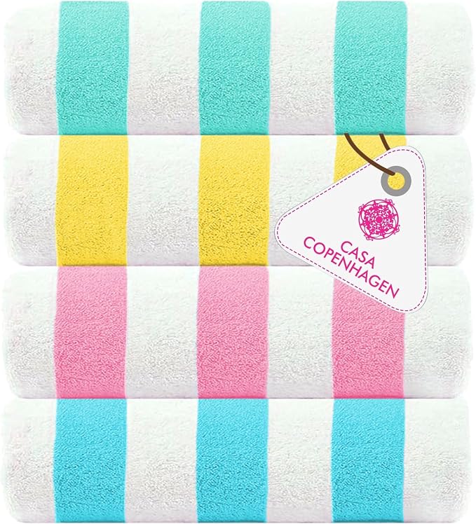 CASA COPENHAGEN Cabana Beach Towel Designed in Denmark Rough and Tough by CASACOPENHAGEN