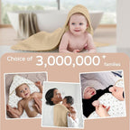 Yoofoss Hooded Baby Towels for Newborn 2 Pack 100% Muslin Organic Cotton Baby - Image 6
