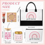 7 Sets Girl Mom Gifts for New Mom Gifts Tote Bag Makeup Bag Candle Bracelet Cup - Image 2