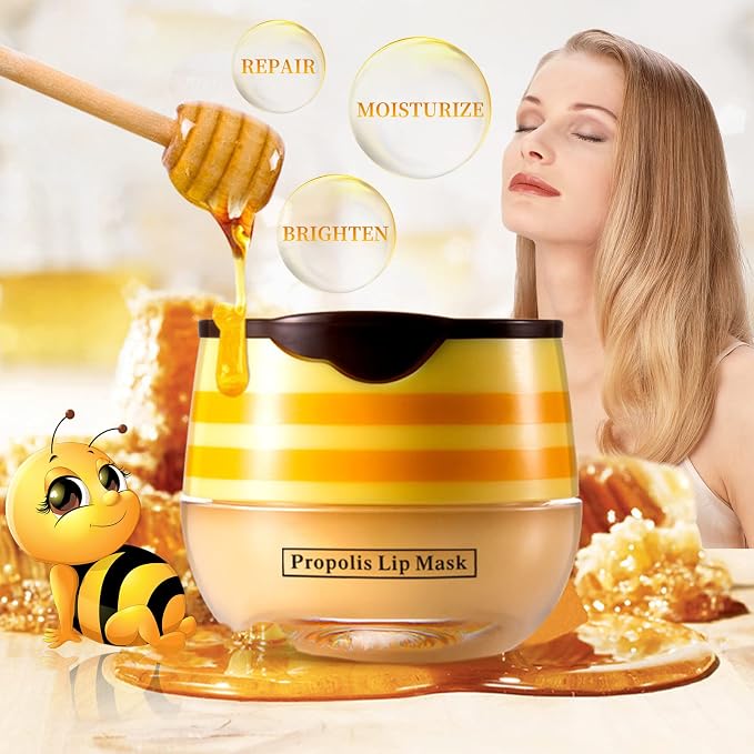 2 PCS Honey Lip Balm Pot, Honey Lip Mask, Hydrate & Moisturizing Skin Care - Image 4