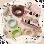 6-pack Animal Headbands Soft Coral Fleece Hair Band - Image 6