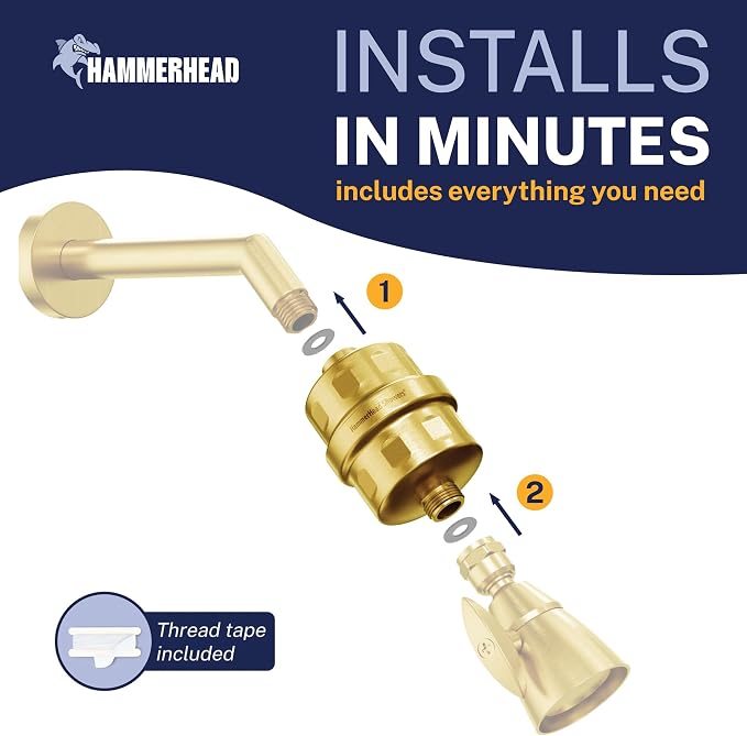 HammerHead Showers® Solid Metal Shower Head Filter – KDF 55 Shower Filter - Image 7