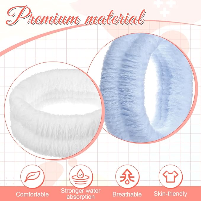2Pcs Spa Headband, Make Up Headband Hair Head Band - Image 4