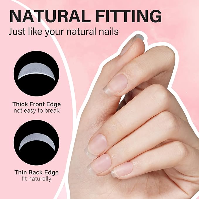 AILLSA Extra Short Coffin Gel Nail Kit 240pcs Full Nail Tips - Image 6