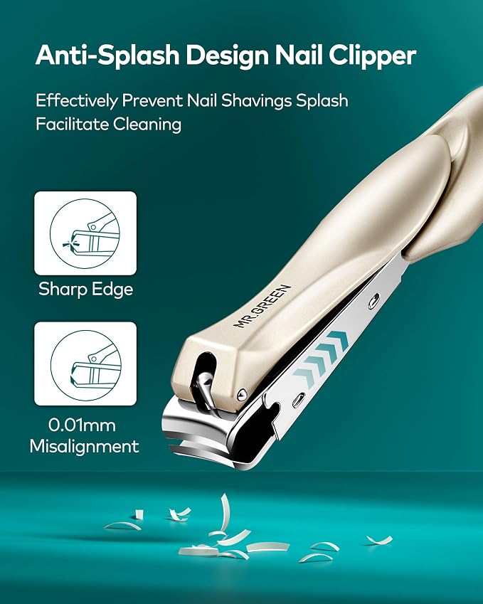 MR.GREEN 7 in 1 Manicure Set, German Stainless Steel Anti-Splash Nail Clippers - Image 2