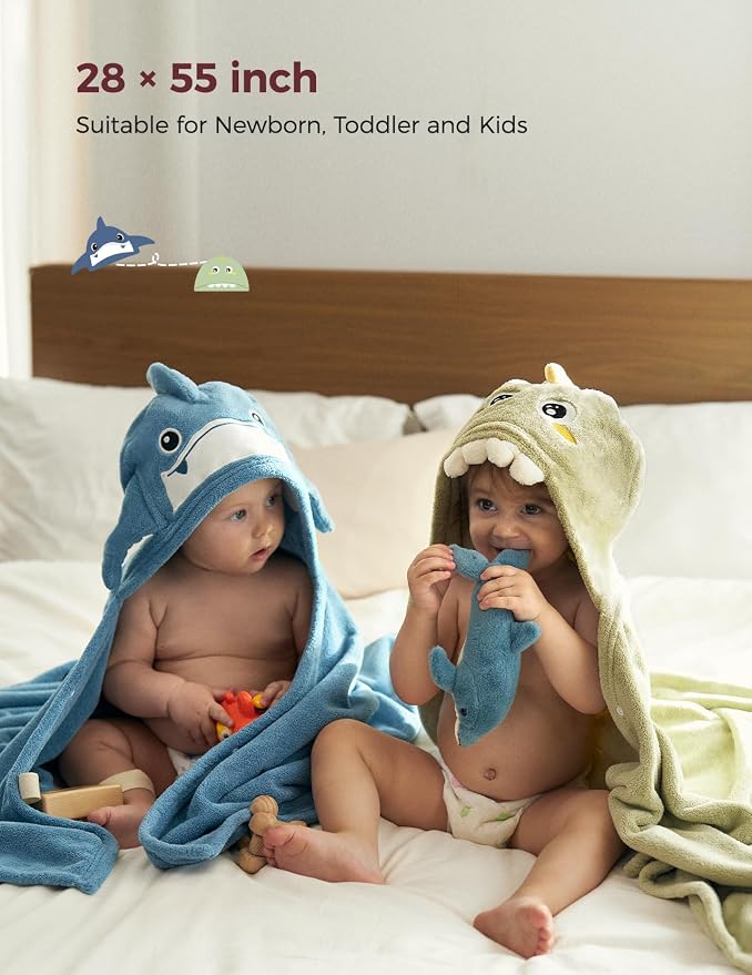 Momcozy Baby Bath Towels with Visualize Health Label - Image 2