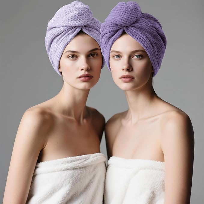 ROLSHOL 2 Pack Microfiber Hair Towel Wrap - Image 9