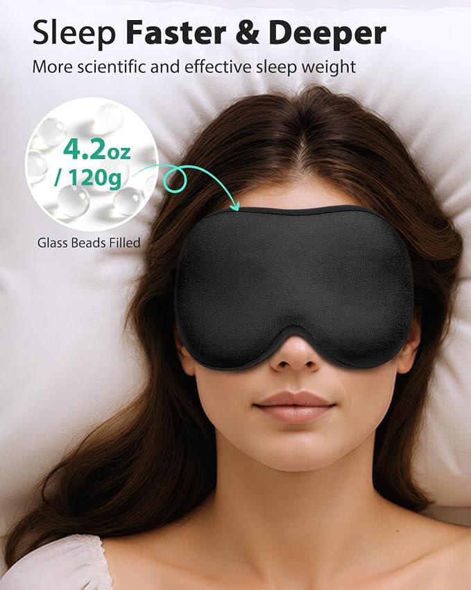 MABAO 2 Packs Weighted Sleep Mask - Image 2