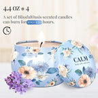 BlissfulOasis Scented Candles Set, 17.6 oz 4 Pack Home Scented Candles - Image 5