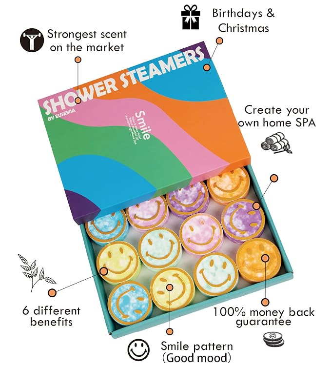 Shower Bombs Steamers Gifts for Women-EUSEMIA 12 Pcs Scented Aromatherapy - Image 4