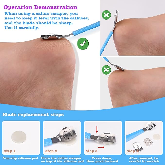 Pedicure Kits - Callus Remover for Feet, 23 in 1 Professional Manicure Set - Image 4