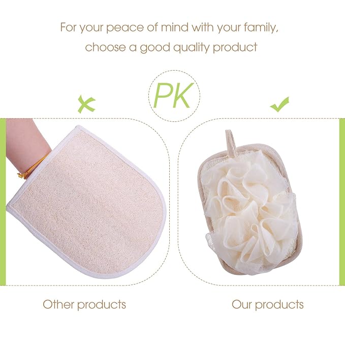 mikimini Bath Mitt for Women, Bath Pouf Mesh Brushes 1 PC Upgraded Version | - Image 5