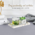 Luxspire Bathroom Vanity Tray, 8 x 4 inch Resin Kitchen Sink Tray - Image 7