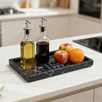 Pure Natural Marble Tray for Bathroom, Sink. Cosmetics, toiletries, etc. can be - Image 7