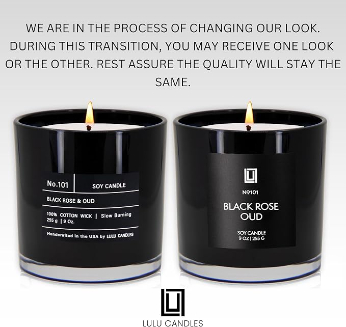 Lulu Candles | Black Amber | Luxury Scented Soy Jar Candle | Hand Poured in The - Image 3