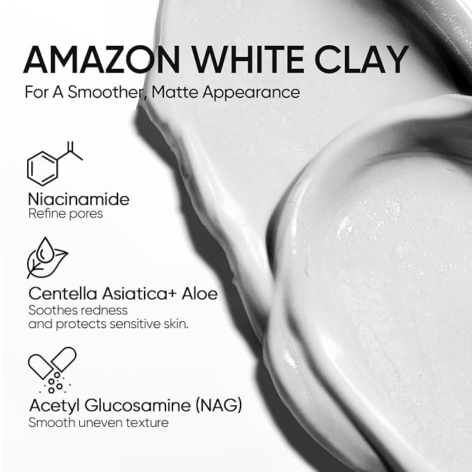 SKINTIFIC Amazonian White Clay Purifying Stick, Deep Clean Pores Mud Mask - Image 5