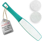 1 ALAZCO Double Sided Foot File Pumice Ergonomic Handle Scrubber Immediate by ALAZCO