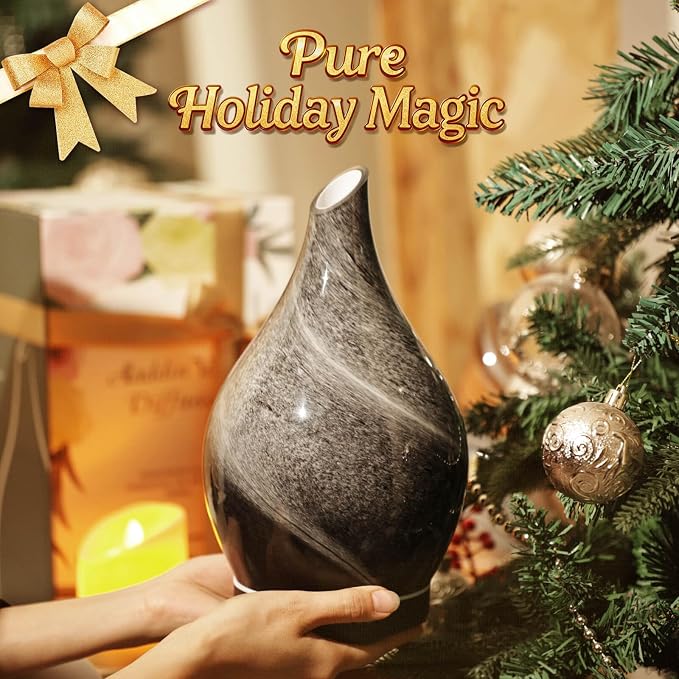 Porseme 280ml Essential Oil Diffuser Glass Color Changing Aroma Air Diffusers - Image 6