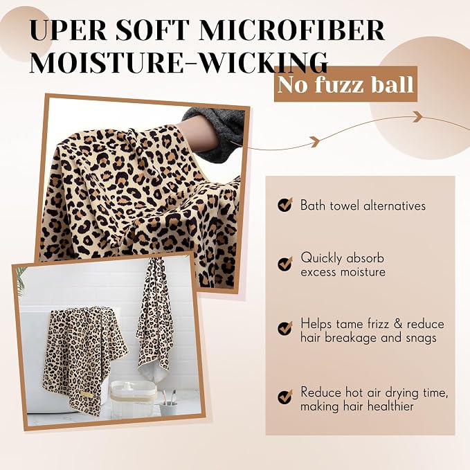 1 Pcs 40 x 24 Inches Large Microfiber Hair Towels Quick Dry Hair Towel Wrap - Image 7