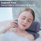 AEROiVi Luxury Bath Pillows for Tub，Bath Pillow Bathtub Pillows for Head and - Image 2