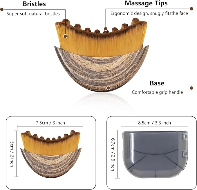 2PCS Lymphatic Drainage Gua Sha Face Brush - Image 7