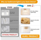 OCIOC 4-Light Bathroom Vanity Light, Burshed Gold Bathroom Light - Image 6