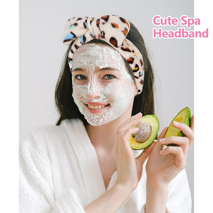 Ondder Leopard Terry Cloth Spa Headbands - Image 4