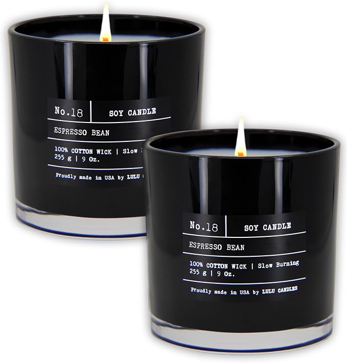 Lulu Candles | Espresso Bean | Luxury Scented Soy Jar Candle | Hand Poured in by LULUCANDLES