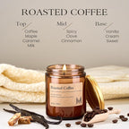 M&SENSE Roasted Coffee Scented Christmas Candle Gift, Aromatherapy Candle Set - Image 2
