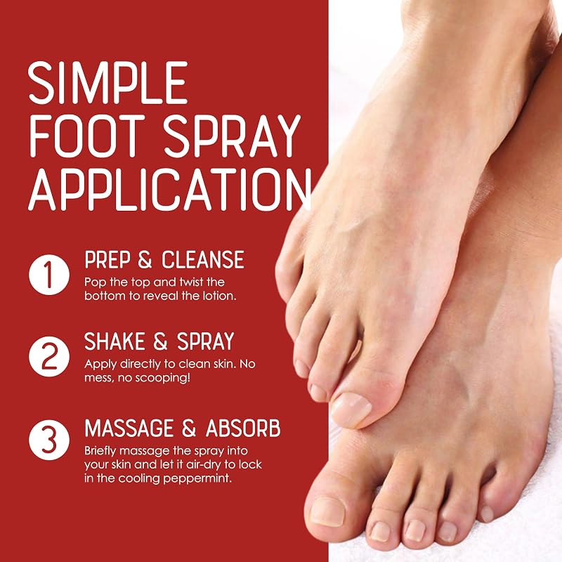 Rinse Bath & Body Peppermint Foot Spray - 4oz Handmade All Natural Cooling Foot - Image 2