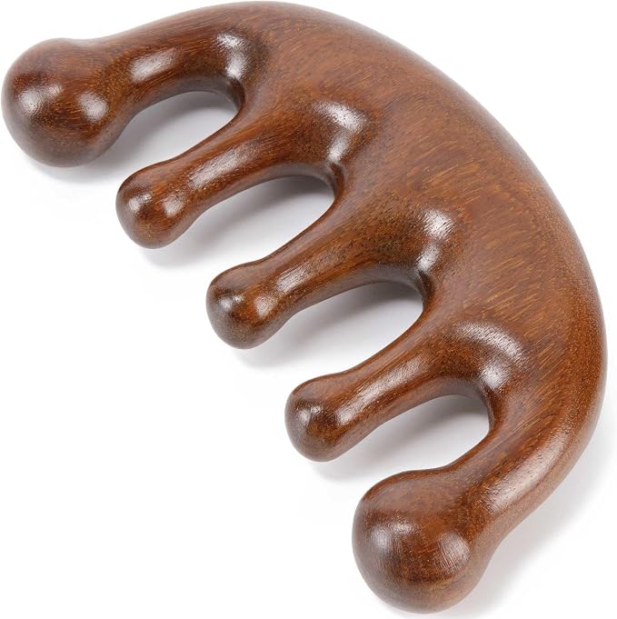 Wooden Scalp Massager for Scalp Gua sha, Massage Comb, Wooden Head Massager by Moreinday