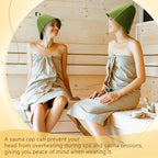 JaGely Sauna Hat for Men Women Sauna Hat Vaporarium Cap Russian Banya Cap for - Image 4