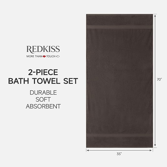 REDKISS 2 Pack 70"x35" Extra Large Bath Sheets - Image 3