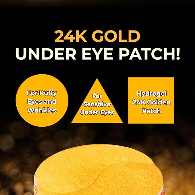 BRING GREEN Gold Collagen Eye Patches 60 Count, Hydrating Firming Under Eye Mask - Image 4
