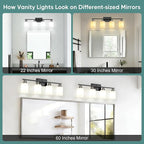 Ascher Bathroom Light Fixtures, 4-Light Vanity Light Over Mirror, Wall Lamp - Image 8