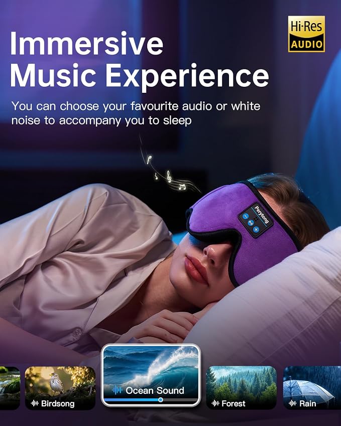Sleep Mask with Bluetooth 5.4 Headphones, Wireless Music Sleep Eye Mask - Image 5