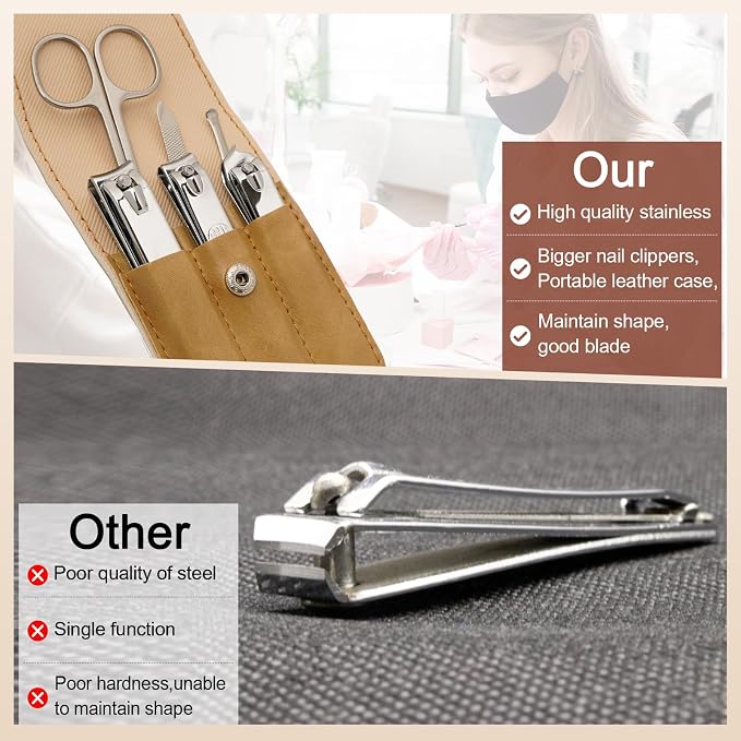 Premium Stainless Steel Nail Clippers Set - Image 3