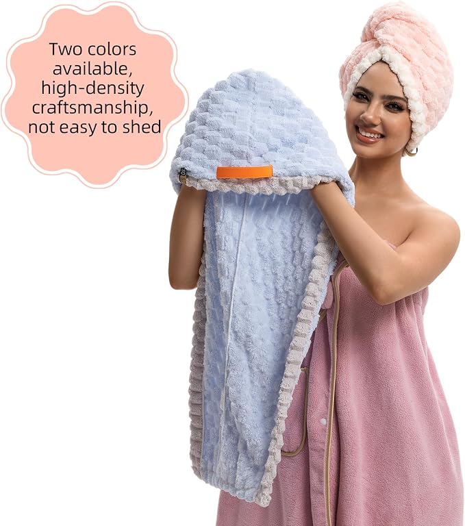Hair Drying Towels, 19.7x31.5 inch Hair Towels - Image 6