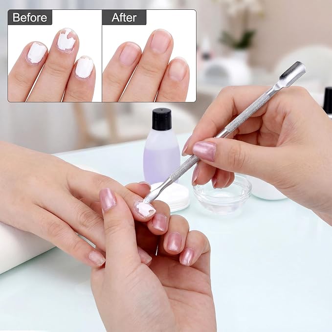 6 Pcs Dual-Sided Cuticle Pusher Set, Stainless Steel Cuticle Pusher Tool - Image 3